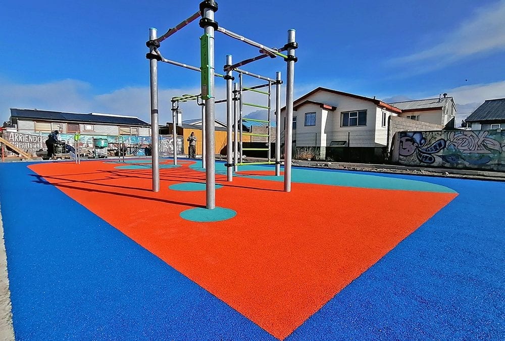 Colourful new playground and outdoor gym unveiled in Chile