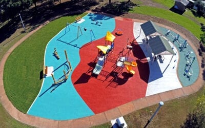 Farbenfroher neuer Spielplatz in Sydney