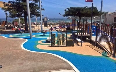 Terrain de jeu de Bondi Beach en NSW, Australie