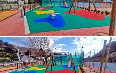 Bunter neuer spanischer Spielplatz