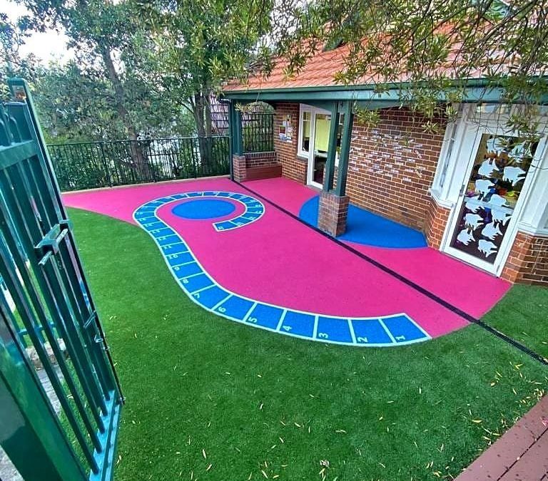 School Courtyard At Rose Bay School, Australia