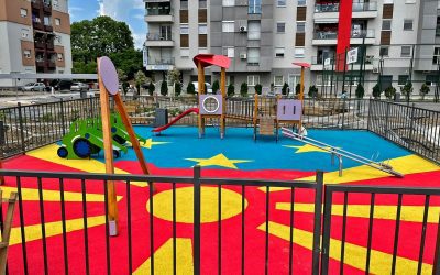 Neuer Spielplatz in Nordmazedonien eingeweiht