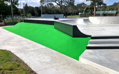 Renoverad skatepark i Australien.