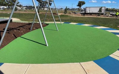 Progress Being Made On A Brand New Playground At Ginninderry In Australian Capital Territory.