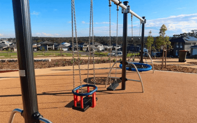 Newly Opened Playground At Hannaford Avenue Reserve In Box Hill, Australia.