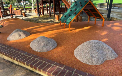 Neuer Spielplatz im Homestead Park, Australien