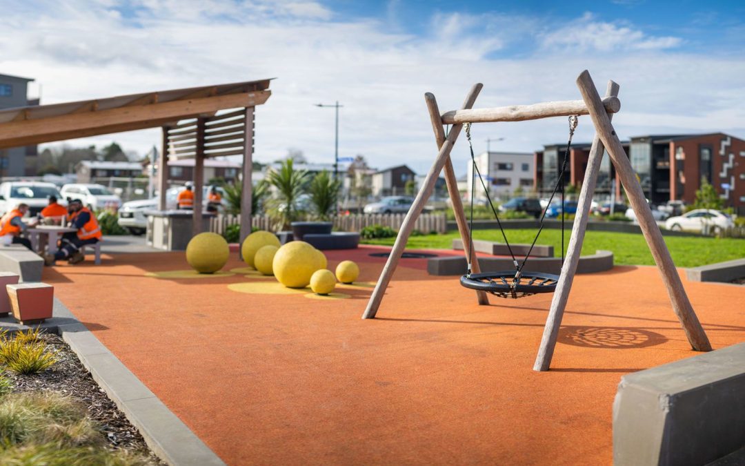 Community Playground At Richardson Park In Anckland, New Zealand.