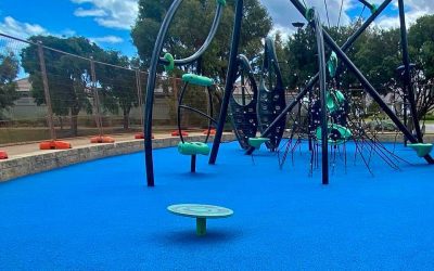 Nuevo parque infantil en Golden Bay, Australia.