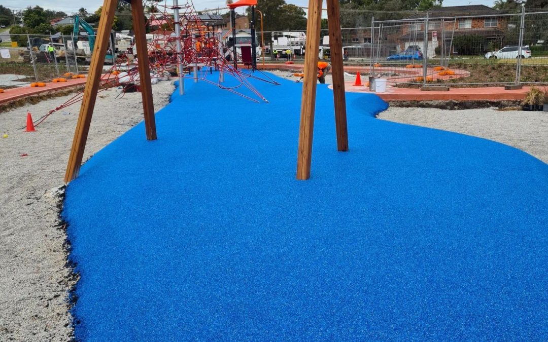 Preview Of A New Playground Installed At Alkrington Reserve In New South Wales, Australia.