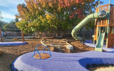 O parque infantil Kareela Reserve em Frankston está a ser submetido a uma renovação emocionante com superfícies Rosehill TPV® Softfall.