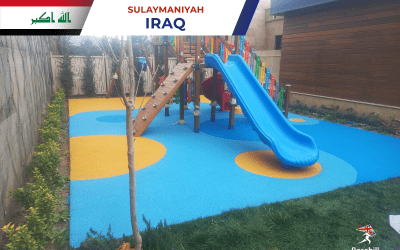 Lekplatsinstallation i Sulaymaniyah, Irak