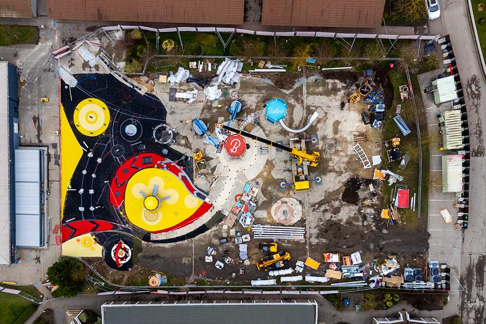 Butlins Skypark Instalación Rodaje 1 Drone